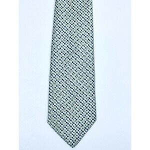 Robert Talbott Tie Blue Green Geometric Silk Necktie Classic Preppy Made in USA